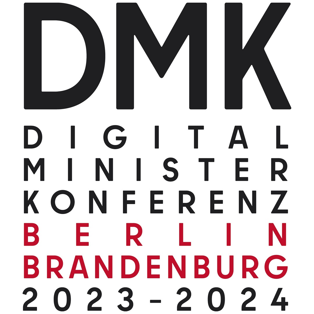 Logo mit Schriftzug: DMK Digitalministerkonferenz Berlin Brandenburg 2023-2024